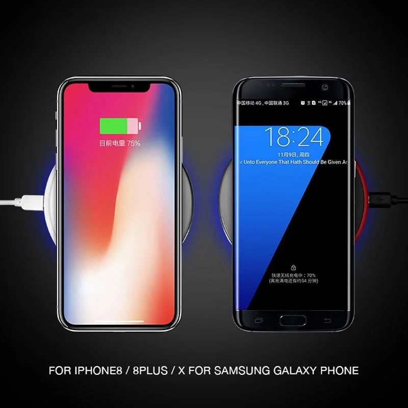 Afbeelding van Fastcharge QI transparante Draadloze oplader voor je iPhone of Samsung